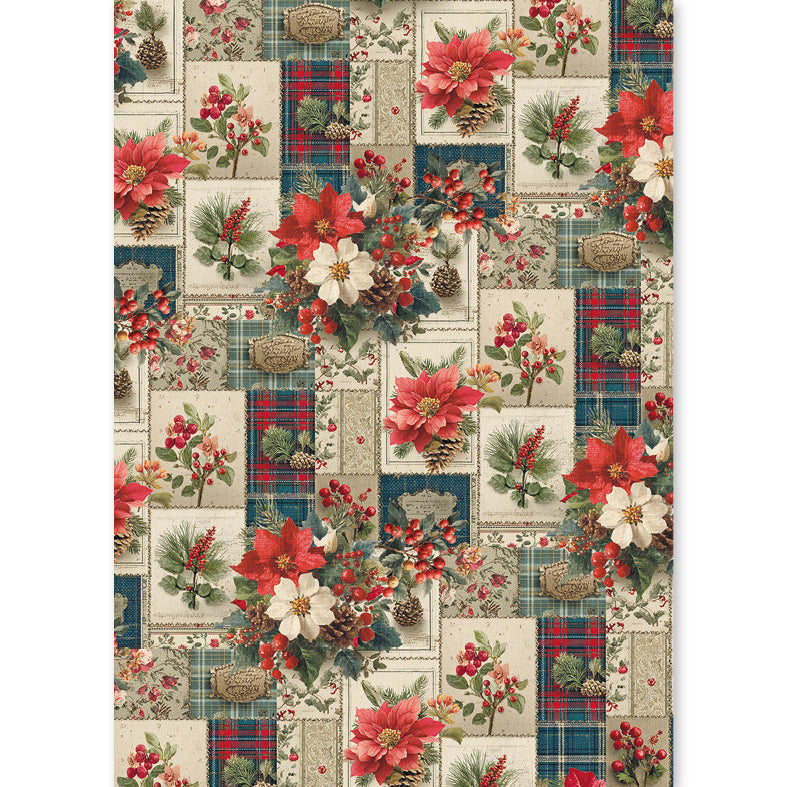 Ciao Bella MERRY and BRIGHT - A5 Assorted Rice Paper Selection Decoupage 8 sheets #CBRS045