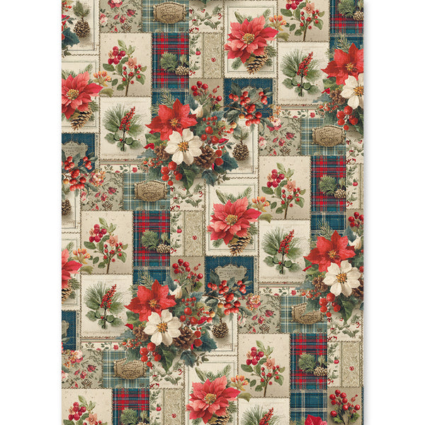 Ciao Bella MERRY and BRIGHT - A5 Assorted Rice Paper Selection Decoupage 8 sheets #CBRS045