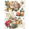 Ciao Bella MERRY and BRIGHT - A5 Assorted Rice Paper Selection Decoupage 8 sheets #CBRS045