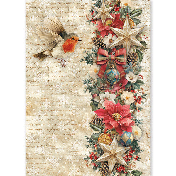 Ciao Bella MERRY and BRIGHT - A5 Assorted Rice Paper Selection Decoupage 8 sheets #CBRS045