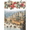 Ciao Bella MERRY and BRIGHT - A5 Assorted Rice Paper Selection Decoupage 8 sheets #CBRS045