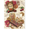 Ciao Bella CHOCOLATE WANDERLUST - A5 Assorted Rice Paper Selection Decoupage 8 sheets #CBRS047
