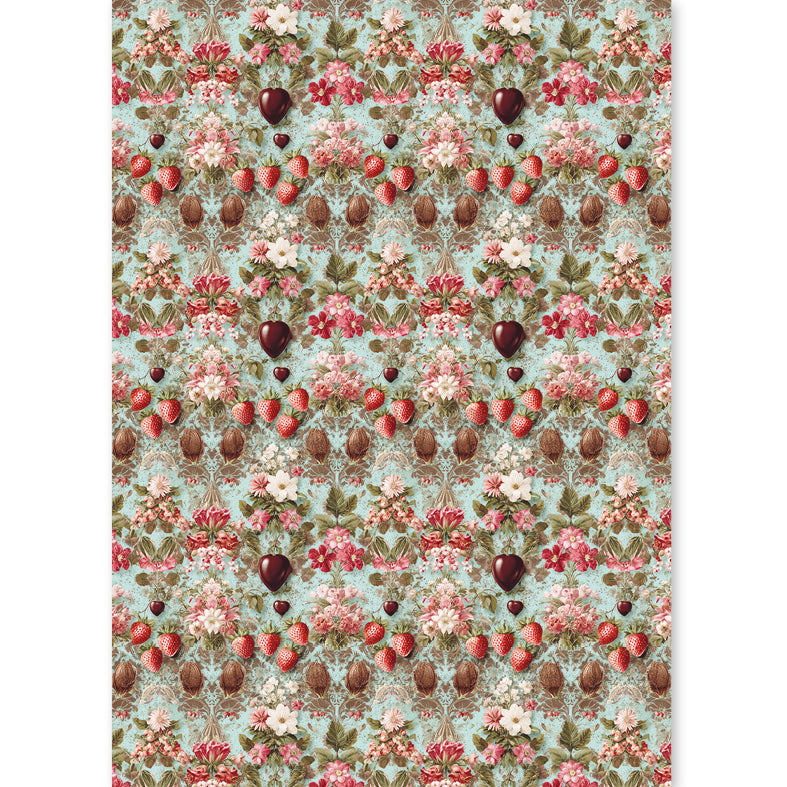 Ciao Bella CHOCOLATE WANDERLUST - A5 Assorted Rice Paper Selection Decoupage 8 sheets #CBRS047