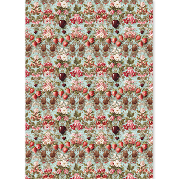Ciao Bella CHOCOLATE WANDERLUST - A5 Assorted Rice Paper Selection Decoupage 8 sheets #CBRS047