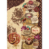 Ciao Bella CHOCOLATE WANDERLUST - A5 Assorted Rice Paper Selection Decoupage 8 sheets #CBRS047