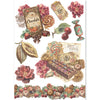 Ciao Bella CHOCOLATE WANDERLUST - A5 Assorted Rice Paper Selection Decoupage 8 sheets #CBRS047