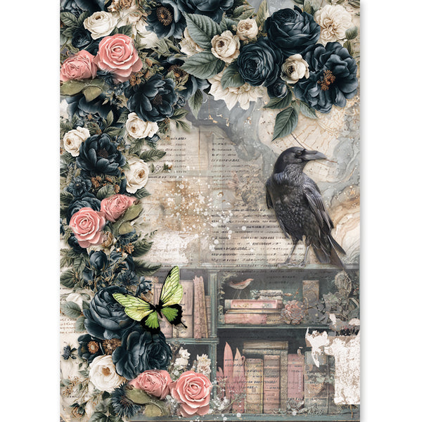 Ciao Bella THE WITCH'S GRIMOIRE - Halloween - A5 Assorted Rice Paper Selection Decoupage 8 sheets #CBRS048