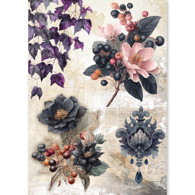 Ciao Bella THE WITCH'S GRIMOIRE - Halloween - A5 Assorted Rice Paper Selection Decoupage 8 sheets #CBRS048