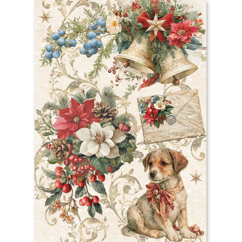 Ciao Bella COZY CHRISTMAS - A5 Assorted Rice Paper Selection Decoupage 8 sheets #CBRS050