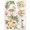 Ciao Bella GOLDEN WINTER - Christmas - A5 Assorted Rice Paper Selection Decoupage 8 sheets #CBRS051