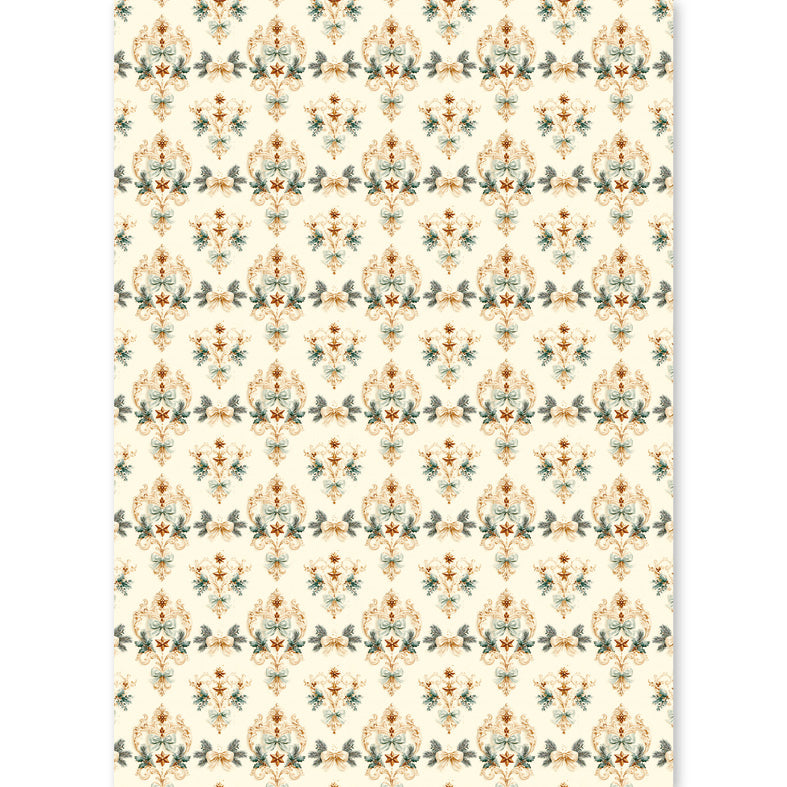 Ciao Bella GOLDEN WINTER - Christmas - A5 Assorted Rice Paper Selection Decoupage 8 sheets #CBRS051