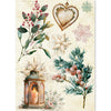 Ciao Bella GOLDEN WINTER - Christmas - A5 Assorted Rice Paper Selection Decoupage 8 sheets #CBRS051
