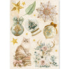 Ciao Bella GOLDEN WINTER - Christmas - A5 Assorted Rice Paper Selection Decoupage 8 sheets #CBRS051