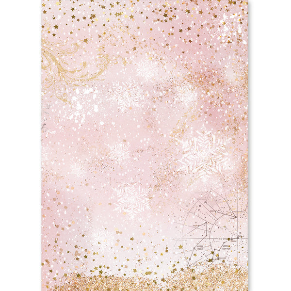 Ciao Bella GOLDEN WINTER - Christmas - A5 Assorted Rice Paper Selection Decoupage 8 sheets #CBRS051