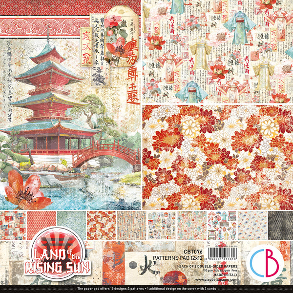 Ciao Bella LAND of the RISING SUN 12x12 Paper 8 Sheets #CBT076