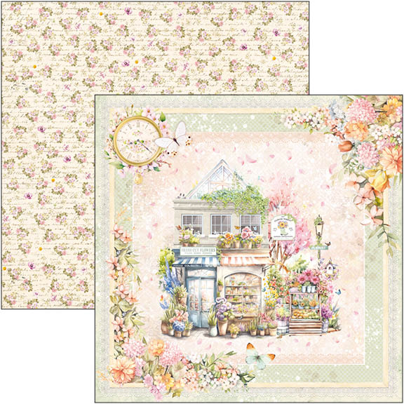 Ciao Bella FLOWER SHOP 12x12 Paper 8 Sheets #CBT077