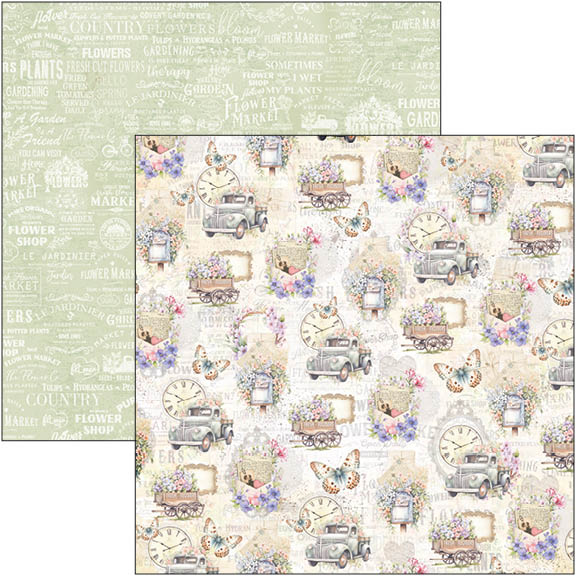 Ciao Bella FLOWER SHOP 12x12 Paper 8 Sheets #CBT077