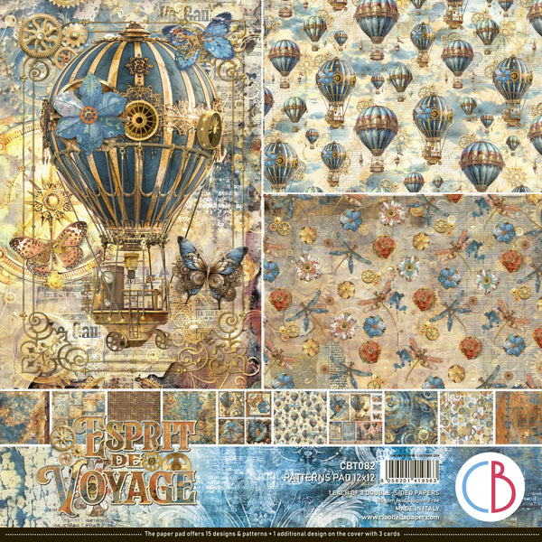 Ciao Bella ESPIRIT DE VOYAGE 12x12 Paper 8 Sheets #CBT082