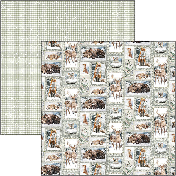 Ciao Bella FOREST TALES Winter Christmas Patterns Pad 12x12 Paper 8 Sheets #CBT090