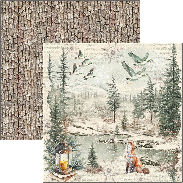 Ciao Bella FOREST TALES Winter Christmas Patterns Pad 12x12 Paper 8 Sheets #CBT090