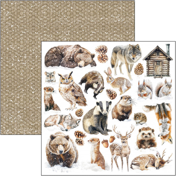 Ciao Bella FOREST TALES Winter Christmas Patterns Pad 12x12 Paper 8 Sheets #CBT090