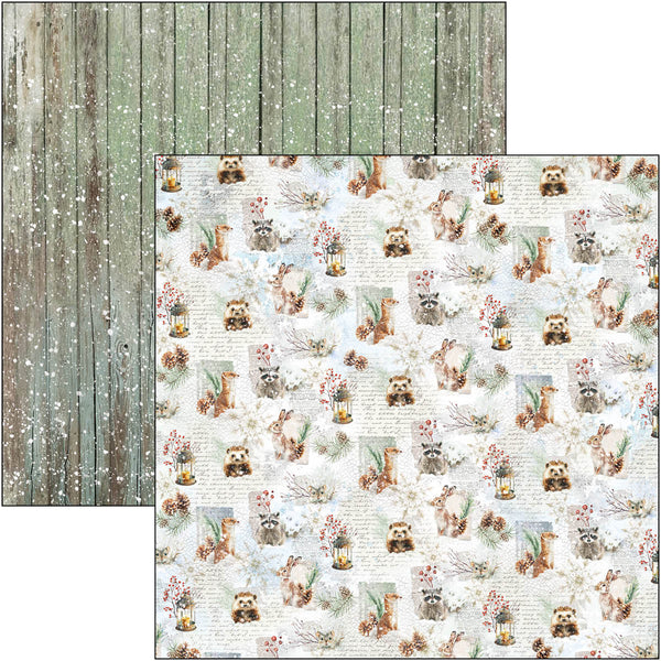 Ciao Bella FOREST TALES Winter Christmas Patterns Pad 12x12 Paper 8 Sheets #CBT090