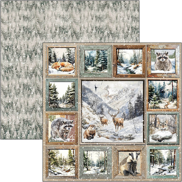 Ciao Bella FOREST TALES Winter Christmas Patterns Pad 12x12 Paper 8 Sheets #CBT090