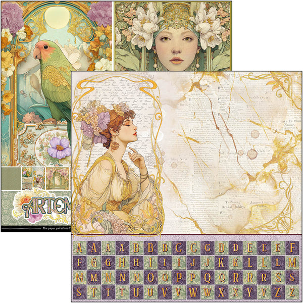 Ciao Bella ARTEMIS Patterns 12x12 Paper Pad 8 Sheets #CBT094