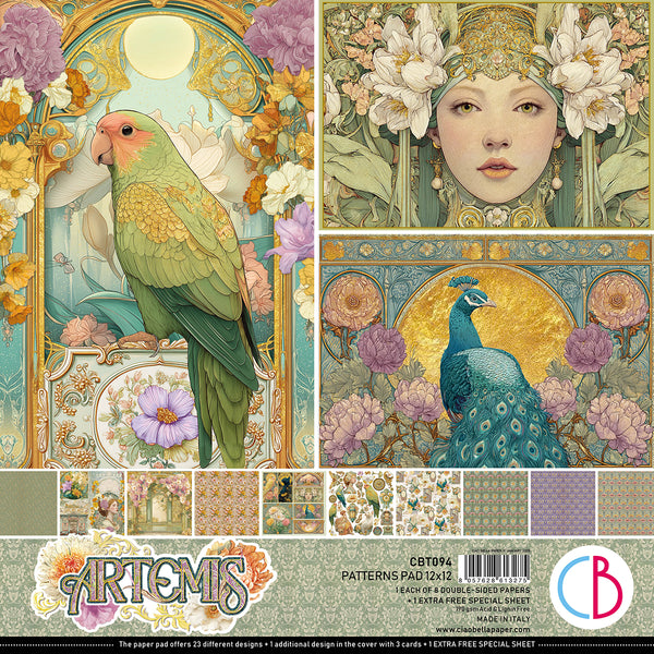 Ciao Bella ARTEMIS Patterns 12x12 Paper Pad 8 Sheets #CBT094