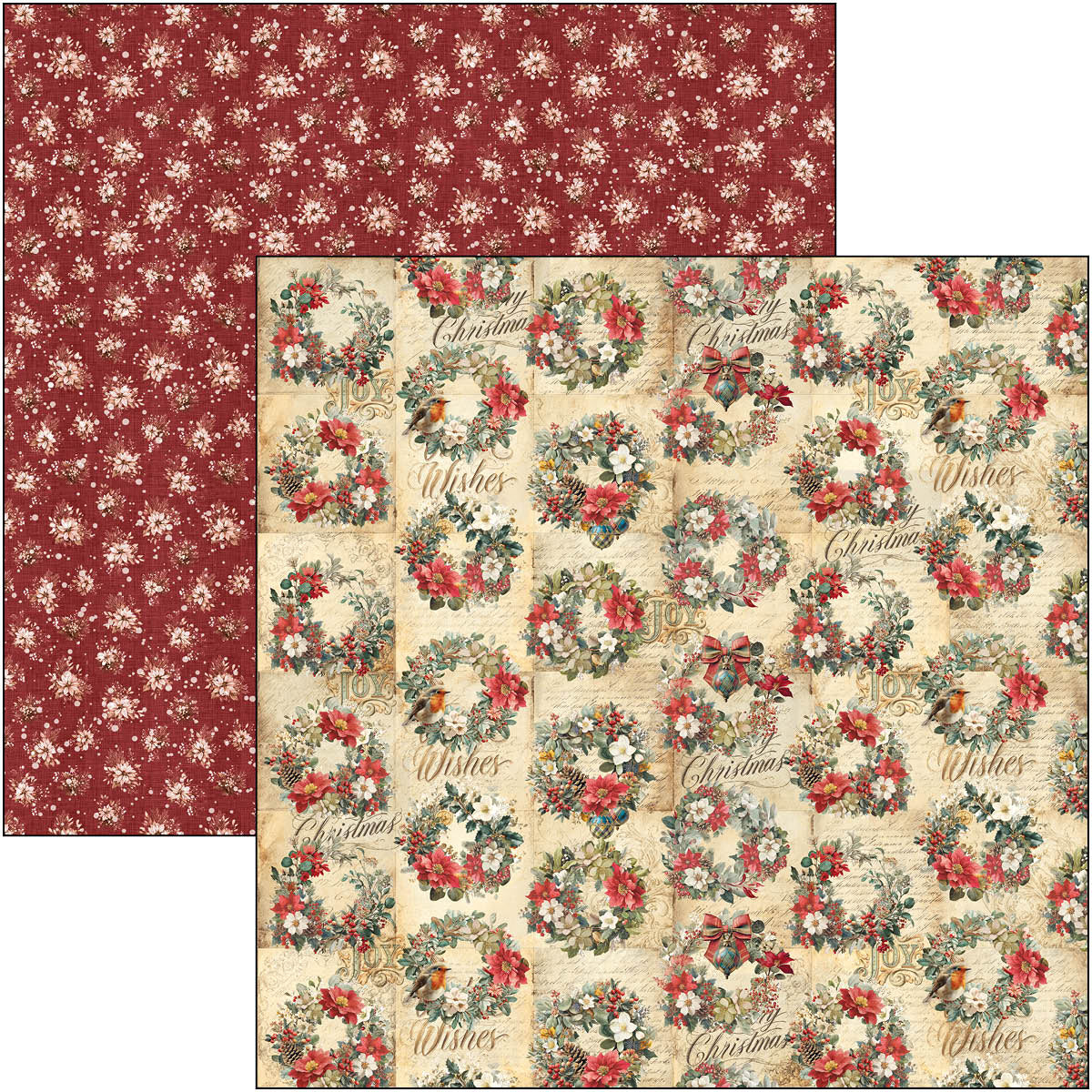 Ciao Bella MERRY and BRIGHT Christmas 12x12 Paper 8 Sheets #CBT098