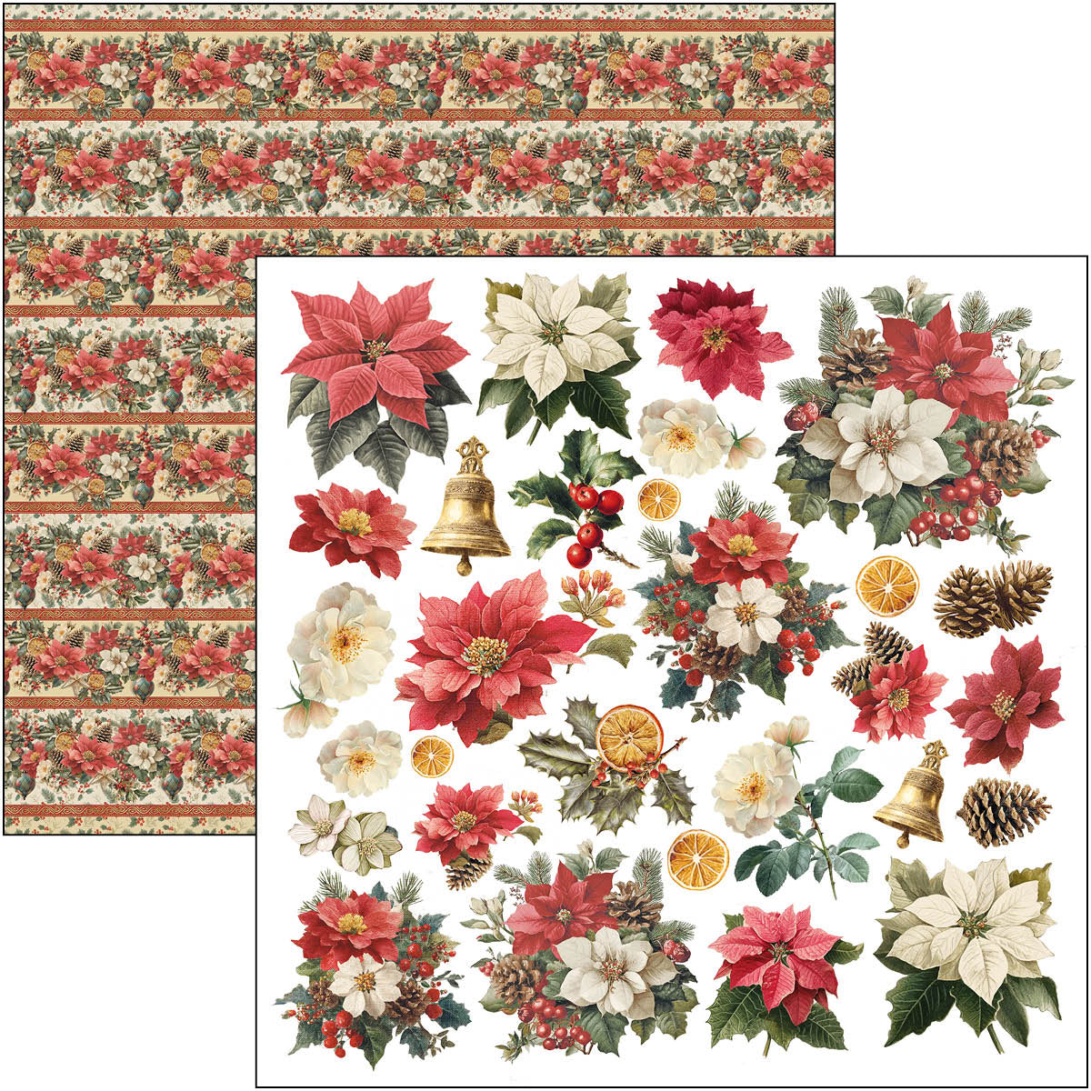 Ciao Bella MERRY and BRIGHT Christmas 12x12 Paper 8 Sheets #CBT098