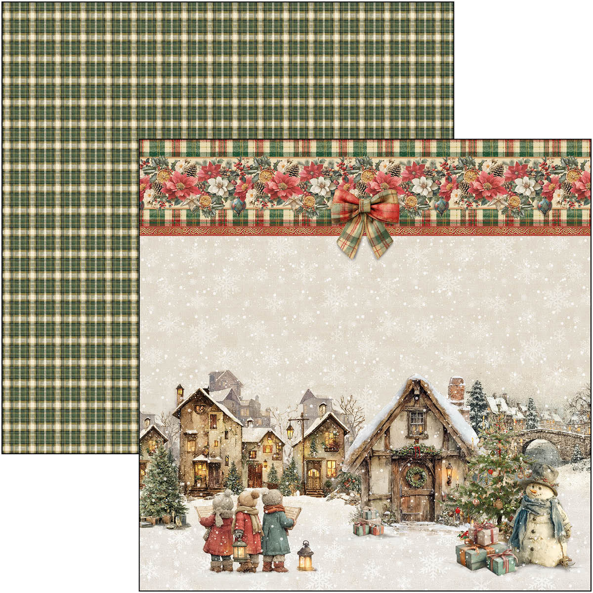 Ciao Bella MERRY and BRIGHT Christmas 12x12 Paper 8 Sheets #CBT098