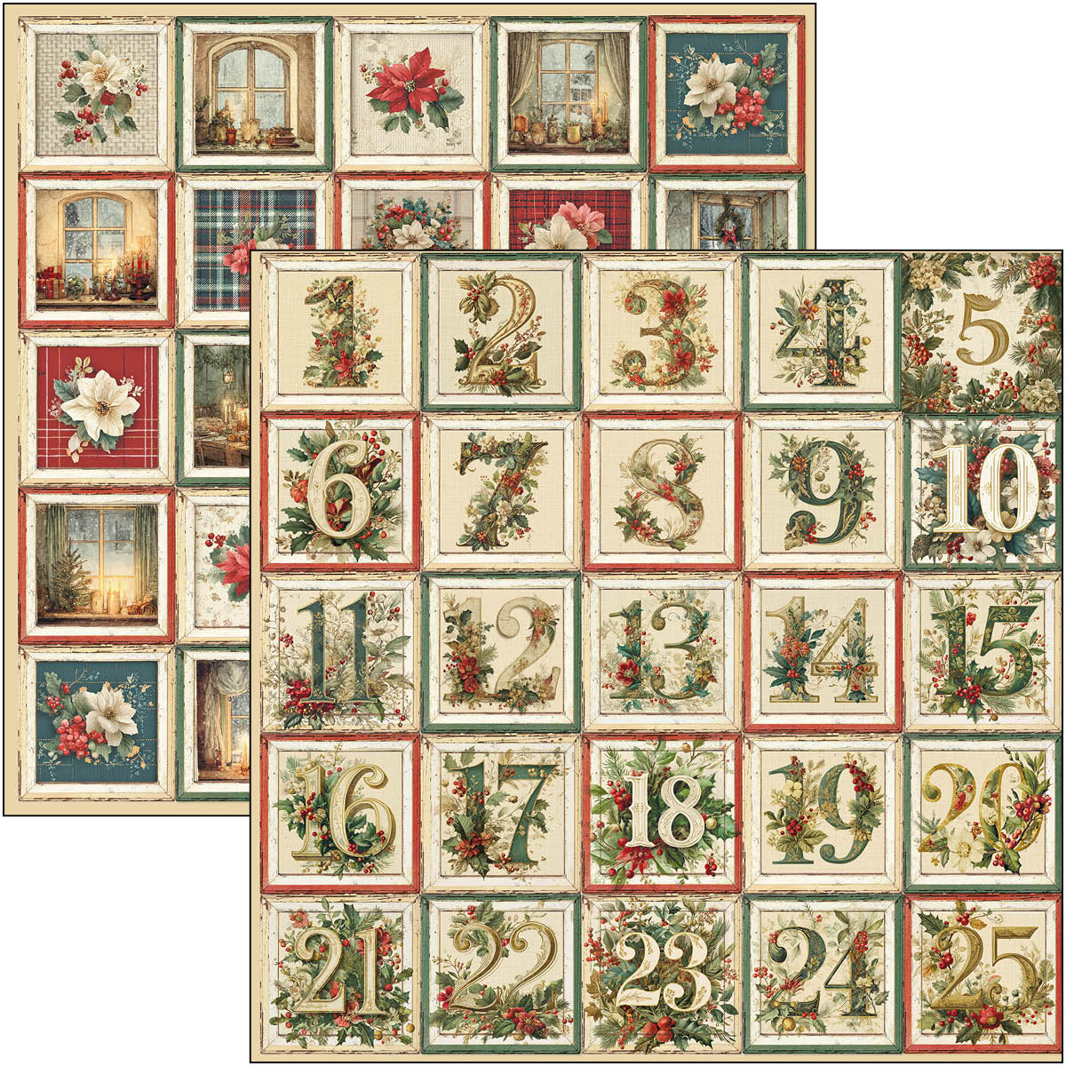 Ciao Bella MERRY and BRIGHT Christmas 12x12 Paper 8 Sheets #CBT098
