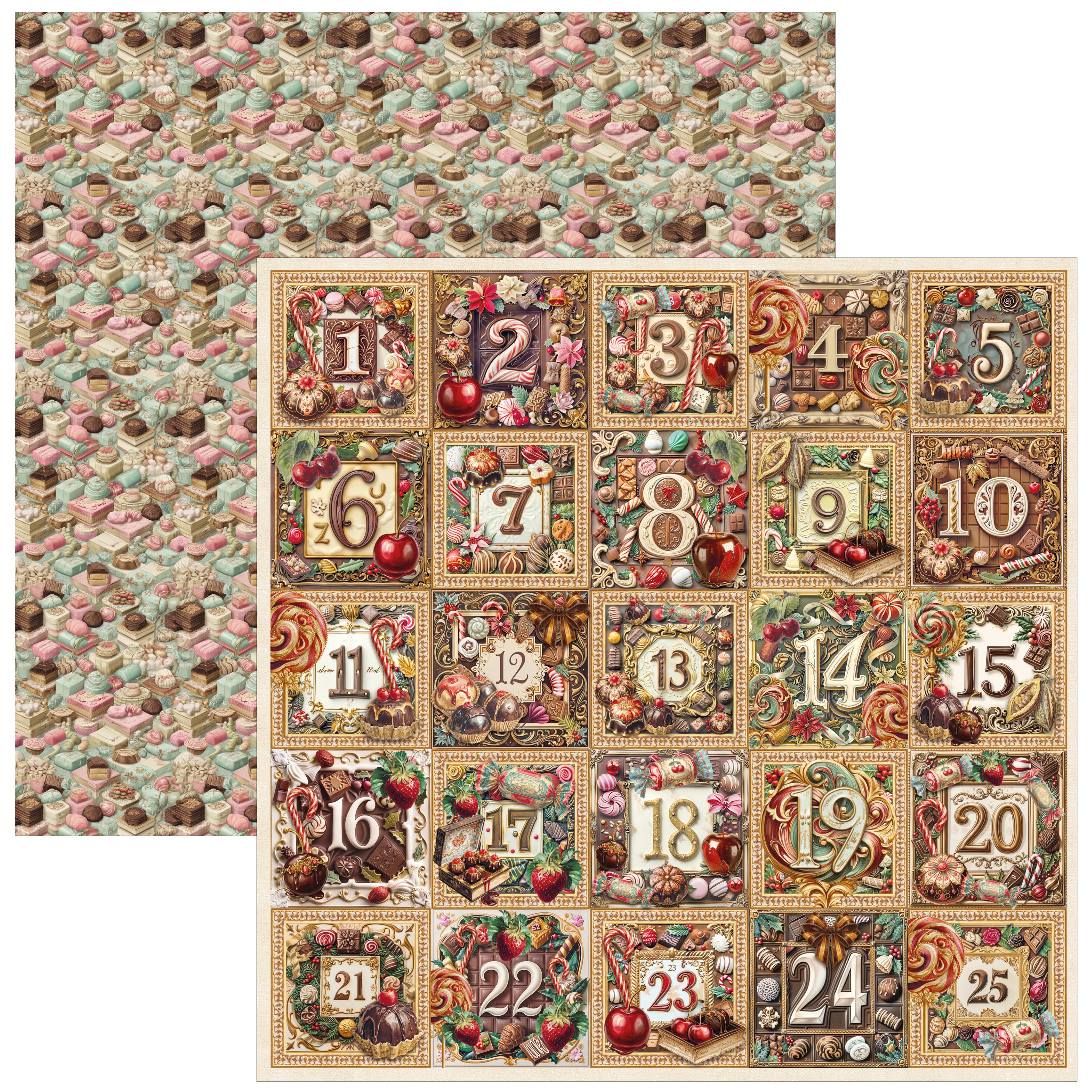 Ciao Bella CHOCOLATE WANDERLUST 12x12 Paper 8 Sheets #CBT100
