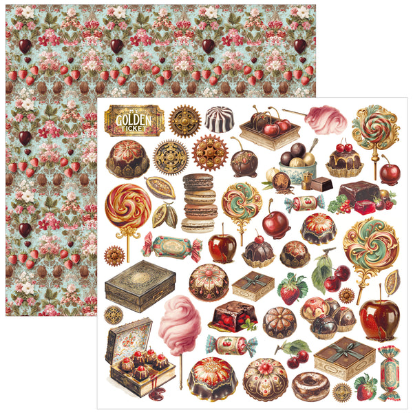 Ciao Bella CHOCOLATE WANDERLUST 12x12 Paper 8 Sheets #CBT100