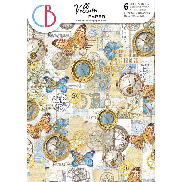 Ciao Bella ESPRIT DE VOYAGE A4 Vellum Paper 6 sheets 92 GSM #CBV021