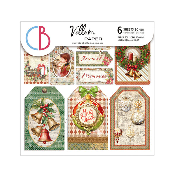 Ciao Bella THE NUTCRACKER 6"x6" Vellum Paper 6 sheets #CBVQ019