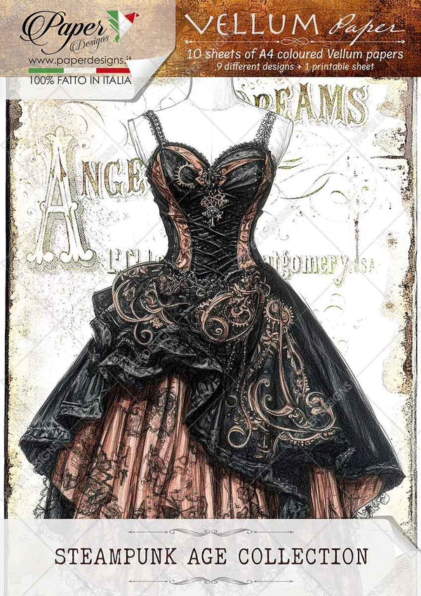 Paper Designs STEAMPUNK AGE Collection A4 Vellum Paper 10 sheets #VP_002