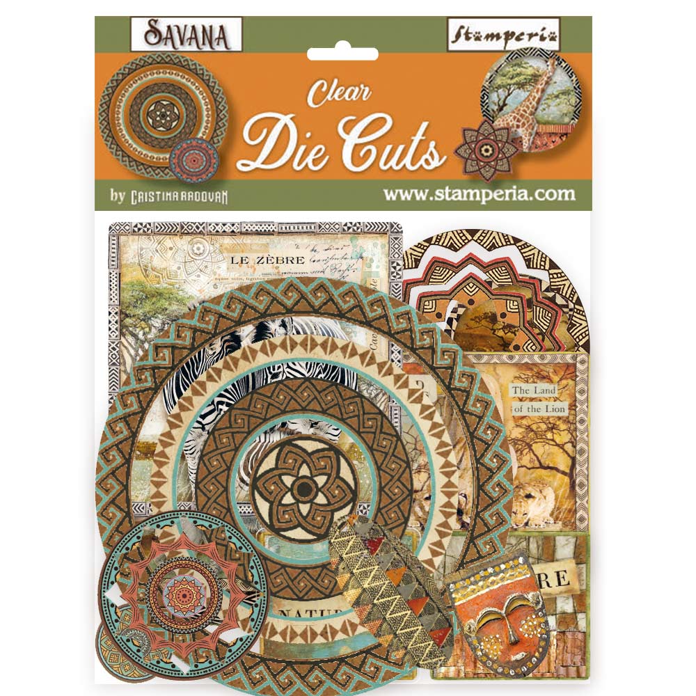 Stamperia SAVANA Clear Die Cuts Acetate Shapes 57 Pieces #DFLDCP26