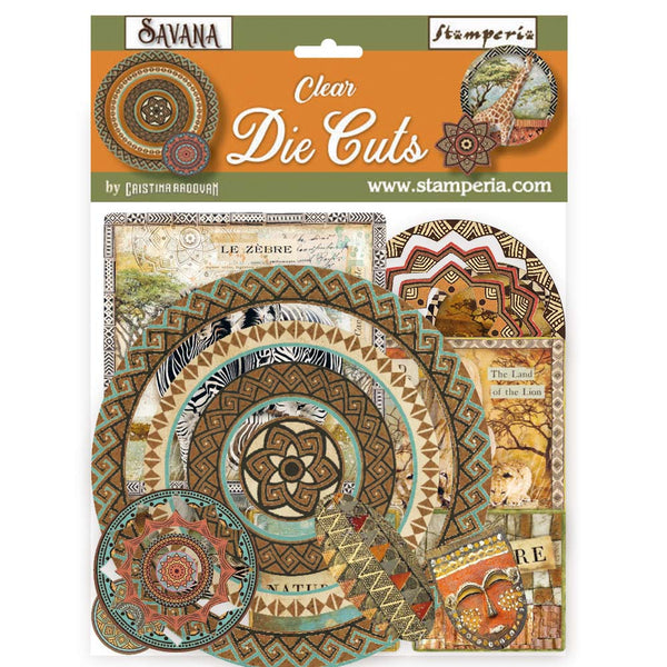 Stamperia SAVANA Clear Die Cuts Acetate Shapes 57 Pieces #DFLDCP26