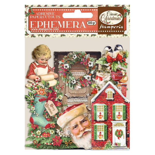 Stamperia CLASSIC CHRISTMAS Adhesive Paper Cut Outs EPHEMERA #DFLCT27