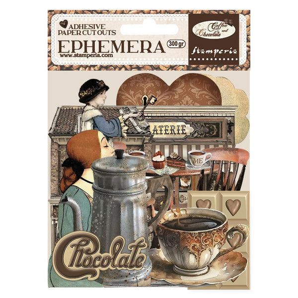 Stamperia COFFEE and CHOCOLATE  Adhesive Paper Cut Outs EPHEMERA- #DFLCT35