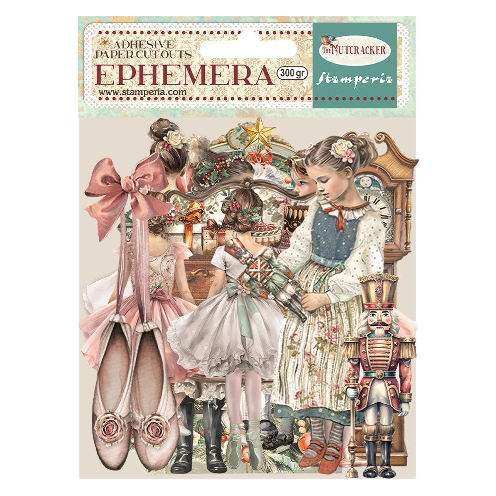 Stamperia Christmas THE NUTCRACKER Adhesive Paper Cut Outs EPHEMERA #DFLCT51