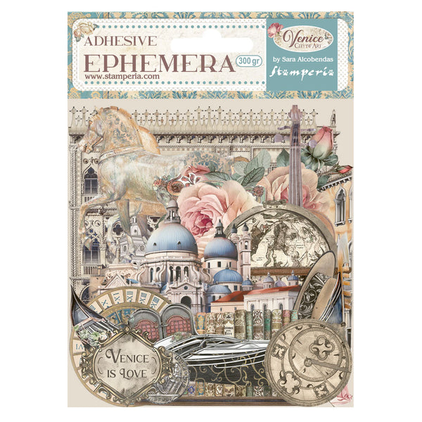 Stamperia VENICE CITY OF ART Adhesive Paper Cut Outs EPHEMERA #DFLCT65