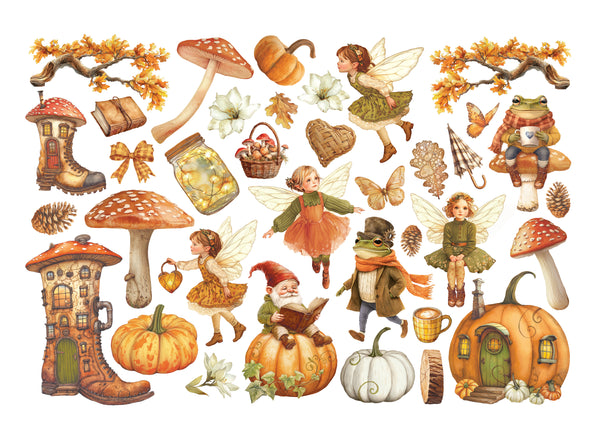 Stamperia WHISPERING WOODS Adhesive Paper Cut Outs Ephemera - #DFLCT68