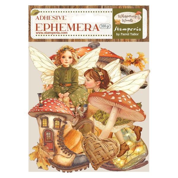 Stamperia WHISPERING WOODS Adhesive Paper Cut Outs Ephemera - #DFLCT68