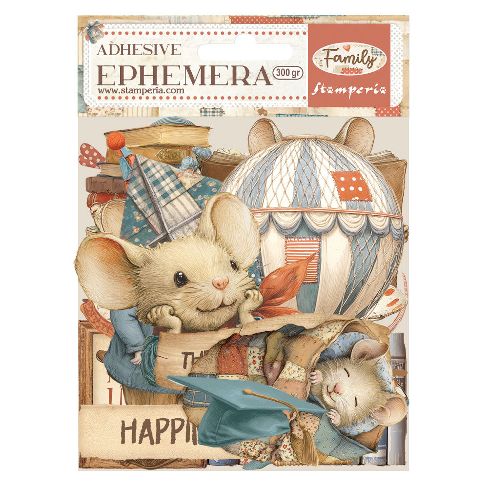 Stamperia FAMILY Adhesive Paper Cut Outs Ephemera - #DFLCT72