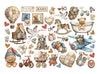 Stamperia BABY Adhesive Paper Cut Outs Ephemera - #DFLCT73