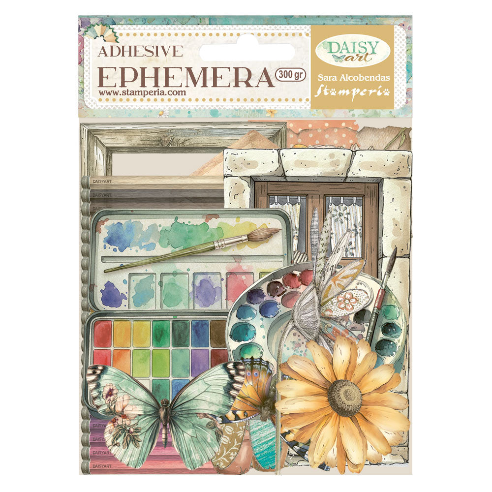 Stamperia DAISY ART Adhesive Paper Cut Outs Ephemera - #DFLCT74