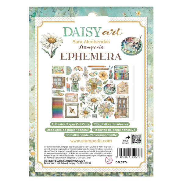 Stamperia DAISY ART Adhesive Paper Cut Outs Ephemera - #DFLCT74